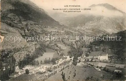AK / Ansichtskarte Luz Saint Sauveur_Hautes_Pyrenees Route de Luz a Gavarnie Gedre Luz Saint Sauveur_Hautes