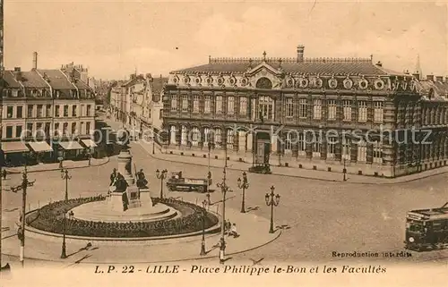 AK / Ansichtskarte Lille_Nord Place Philippe le Bon et les facultes Monument Lille_Nord