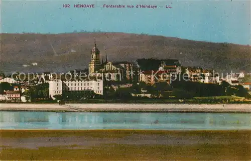 AK / Ansichtskarte Hendaye_Pyrenees_Atlantiques Fontarabie vue d Hendaye Hendaye_Pyrenees