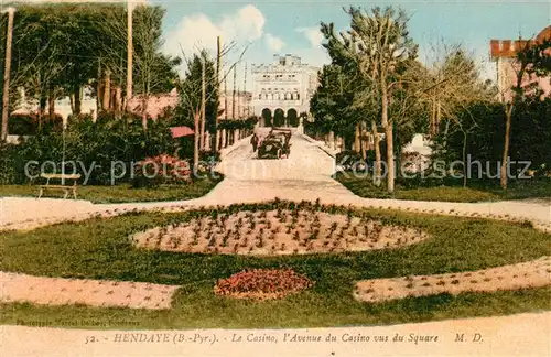 AK / Ansichtskarte Hendaye_Pyrenees_Atlantiques Casino Avenue du Casino vus du Square Hendaye_Pyrenees