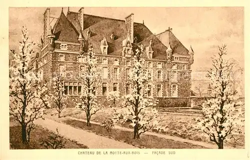 AK / Ansichtskarte Morbecque Chateau de la Motte aux Bois Peinture Kuenstlerkarte Morbecque