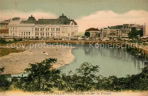 AK / Ansichtskarte Trouville sur Mer Casino vu sur la Touque Trouville sur Mer