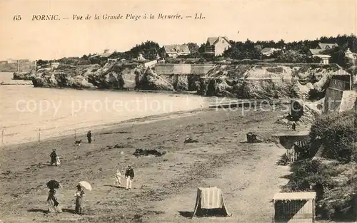 AK / Ansichtskarte Pornic Vue de la grande plage a la Bernerie Pornic