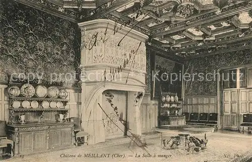 AK / Ansichtskarte Meillant Chateau Salle a manger Meillant