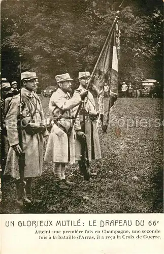 AK / Ansichtskarte Arras sur Rhone Un Glorieux Mutile Le Drapeau du 66e Arras sur Rhone