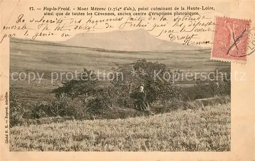 AK / Ansichtskarte Fay le Froid Mont Mezenc point culminant de la Haute Loire ainsi que de toutes les Cevennes 
