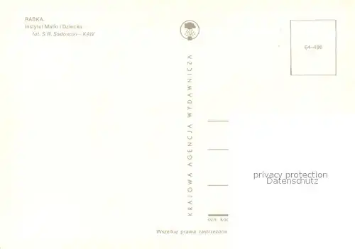 AK / Ansichtskarte Rabka Instytut Matki i Dziecka Rabka