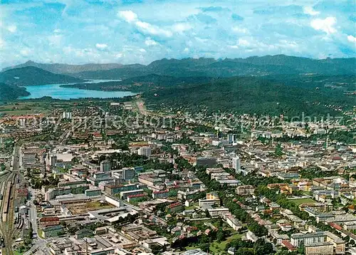 AK / Ansichtskarte Klagenfurt_Woerthersee Fliegeraufnahme Klagenfurt_Woerthersee
