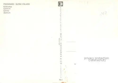 AK / Ansichtskarte Pieksaemaeki Keskustaa Pieksaemaeki