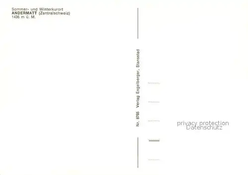 AK / Ansichtskarte Andermatt Panorama mit Eisenbahn Andermatt