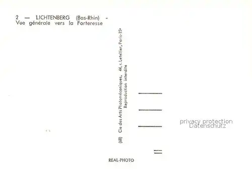 AK / Ansichtskarte Lichtenberg_Vosges_Region Vue generale vers la Forteresse 