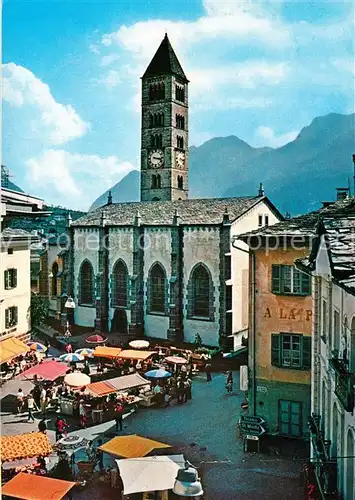 AK / Ansichtskarte Poschiavo Chiesa San Vittore Mercatino Poschiavo