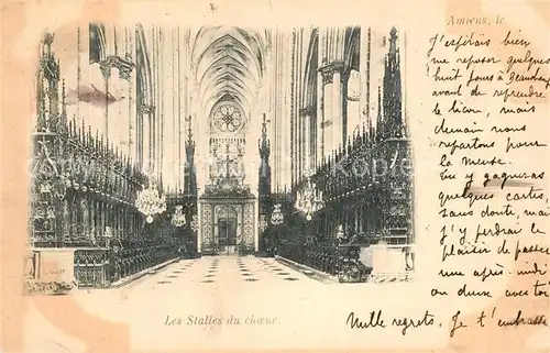 AK / Ansichtskarte Amiens Cathedrale Stalles du choeur Amiens