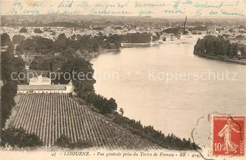 AK / Ansichtskarte Libourne Vue generale prise du Tertre de Fronsac Libourne