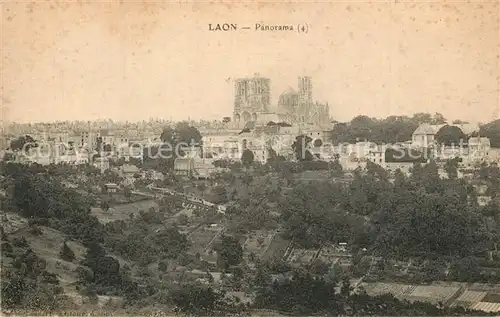 AK / Ansichtskarte Laon_Aisne Vue generale et la Cathedrale Laon_Aisne