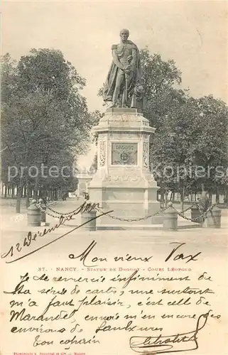 AK / Ansichtskarte Nancy_Lothringen Statue de Drouot Cours Leopold Monument Nancy Lothringen