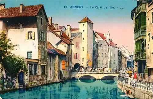 AK / Ansichtskarte Annecy_Haute Savoie Quai de l Ile Annecy Haute Savoie