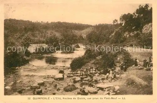 AK / Ansichtskarte Quimperle L Elle Roches du Diable vue prise du pont neuf Quimperle