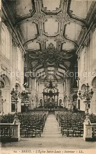 AK / Ansichtskarte Brest_Finistere Eglise Saint Louis Interieur Brest_Finistere