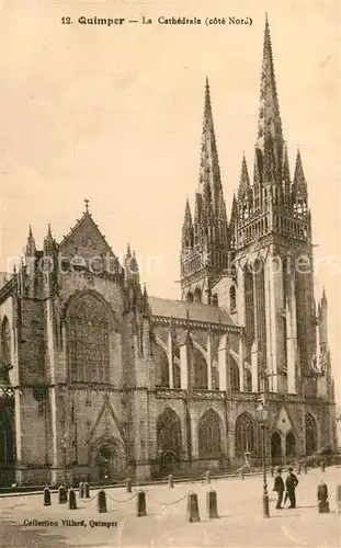 AK / Ansichtskarte Quimper La Cathedrale Quimper