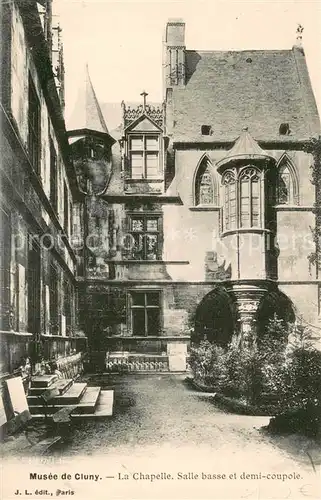 AK / Ansichtskarte Cluny Musee de Cluny La Chapelle Salle basse et demi coupole Cluny