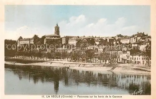 AK / Ansichtskarte La_Reole Panorama sur les bords de la Garonne La_Reole