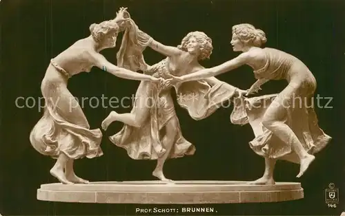 AK / Ansichtskarte Skulpturen Professor Schott Brunnen  