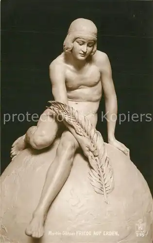 AK / Ansichtskarte Skulpturen Martin G?tze Friede auf Erden 