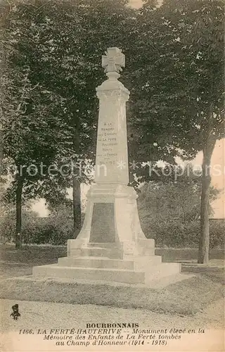AK / Ansichtskarte La_Ferte Hauterive Monument eleve en la Memoire des Enfants de la Ferte tombes au Champ d Honneur La_Ferte Hauterive