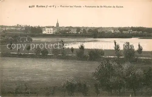AK / Ansichtskarte Redon Vue sur les Marais Panorama de St Nicolas de Redon Redon