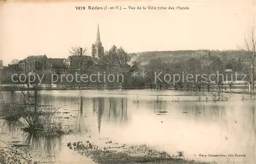 AK / Ansichtskarte Redon Vue de la Ville prise des Marais Redon