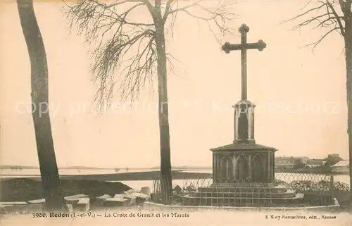 AK / Ansichtskarte Redon La Croix de Granit et les Marais Redon