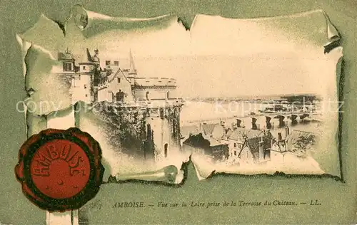 AK / Ansichtskarte Amboise Vue sur la Loire prise de la Terrasse du Chateau Amboise