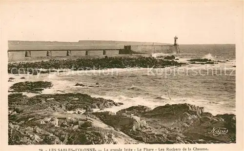 AK / Ansichtskarte Les_Sables d_Olonne La grande Jetee Le Phare Les Rochers de la Chaume Les_Sables d_Olonne