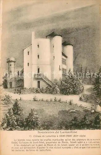 AK / Ansichtskarte Saint Point Chateau de Lamartine Saint Point