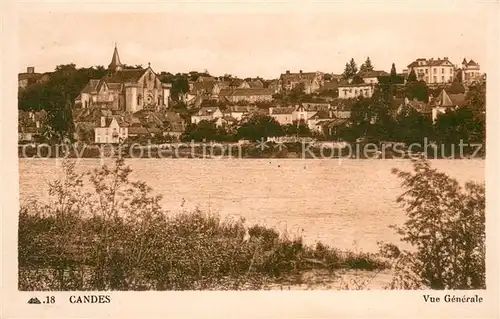 AK / Ansichtskarte Candes Saint Martin Vue generale Candes Saint Martin