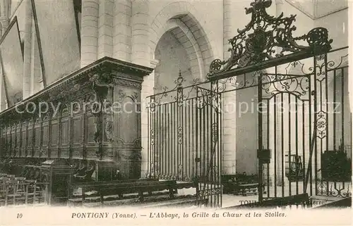 AK / Ansichtskarte Pontigny Abbaye la Grille du Choeur et les Stalles Pontigny