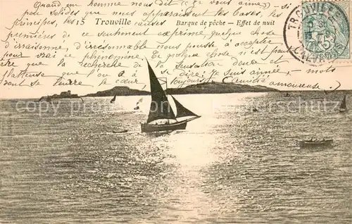 AK / Ansichtskarte Trouville Deauville Barque de peche Effet de nuit Trouville Deauville