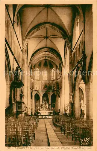 AK / Ansichtskarte Landerneau Interieur de lEglise Saint Houardon Landerneau