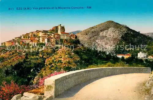 AK / Ansichtskarte Eze sur Mer Vue generale et la Moyenne Corniche Eze sur Mer