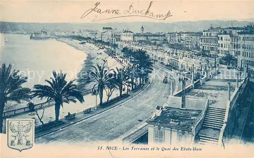 AK / Ansichtskarte Nice_Alpes_Maritimes Les Terrasses et le Quai des Etats Unis Nice_Alpes_Maritimes