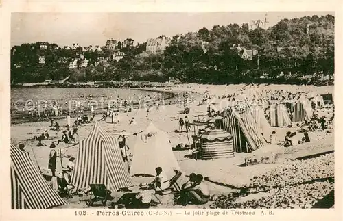 AK / Ansichtskarte Perros Guirec La Jolie plage de Trestraou Perros Guirec