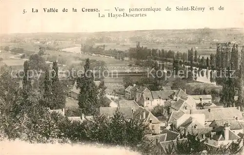 AK / Ansichtskarte Saint Remy sur Creuse Vue panoramique et de La Haye Descartes Saint Remy sur Creuse
