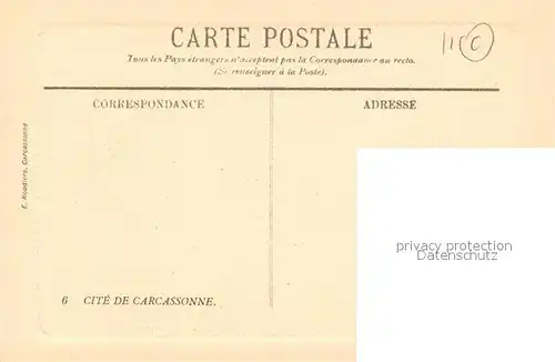 AK / Ansichtskarte Carcassonne La cite vue prise de la Cour de la Justice Carcassonne