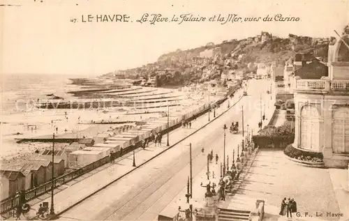 AK / Ansichtskarte Le_Havre Pointe de la Heve les falaises plage et la mer vues du casino Le_Havre