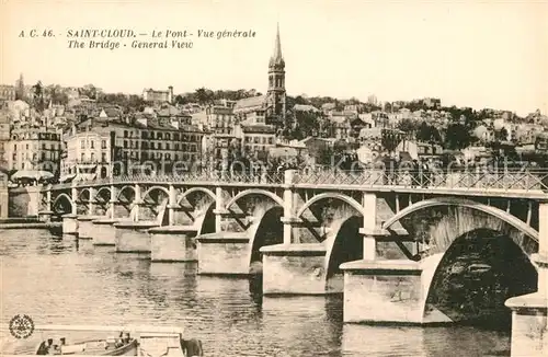 AK / Ansichtskarte Saint_Cloud Le Pont sur la Seine Saint Cloud