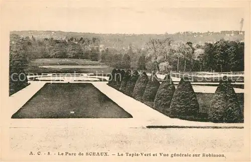 AK / Ansichtskarte Sceaux_Seine Le parc tapis vert vue generale sur Robinson Sceaux Seine
