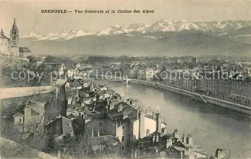 AK / Ansichtskarte Grenoble Vue generale et la chaine des Alpes Grenoble