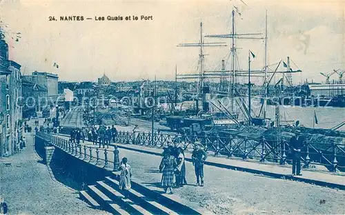 AK / Ansichtskarte Nantes_Loire_Atlantique Les quais et le port des bateaux Nantes_Loire_Atlantique