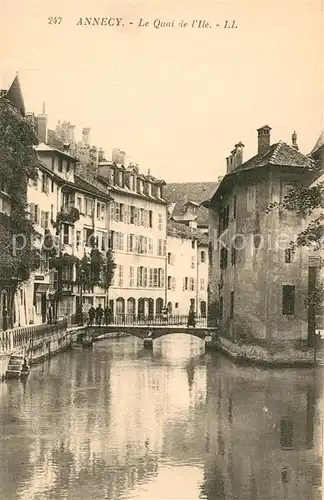 AK / Ansichtskarte Annecy_Haute Savoie Le quai de l ile Annecy Haute Savoie